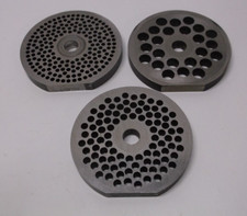 3 Stainless Steel Grinder Plates 3 1/4" OD 7/16" Hub,