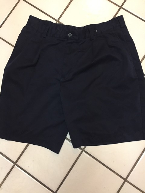 IZOD GOLF SHORTS Classic Navy Blue Pleated Front Microfiber_Mens 38 W 9.5 L | eBay