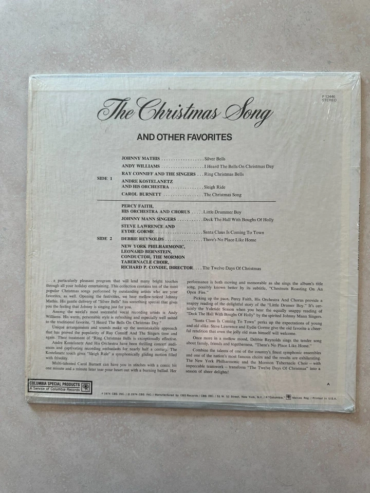 The Christmas Song -EX 1974 vinyl LP- Steve Lawrence Eydie Gorme - Andy Williams - Image 2 of 4