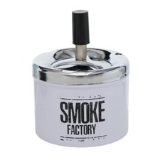 STURMASCHENBECHER ASCHENBECHER SMOKE FACTORY WEIß EDELSTAHL H: 12 CM NEU