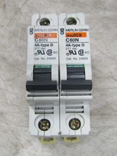 💥MERLIN GERIN MULTI9 C60N 4 AMP CIRCUIT BREAKER 1 POLE 277 VAC 24503