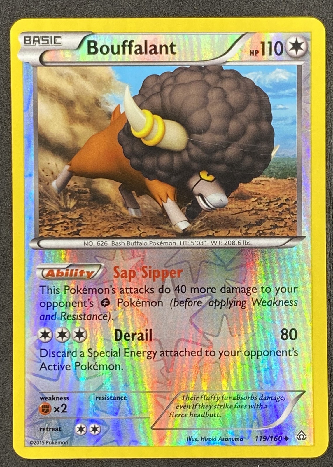 Pokémon Bouffalant Reverse Holo 119/160 PRC Primal Clash LP