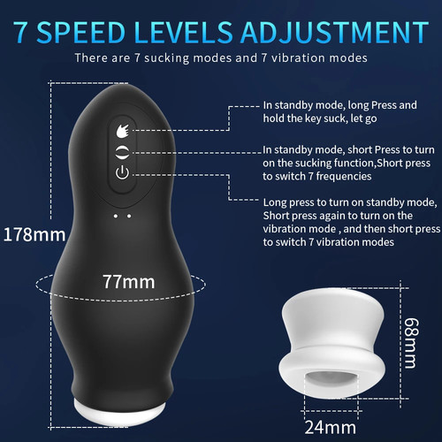 Automatic Sucking Vibrator Penis Masturbation Cup Massager Masturbator Sex Toys - Picture 9 of 14