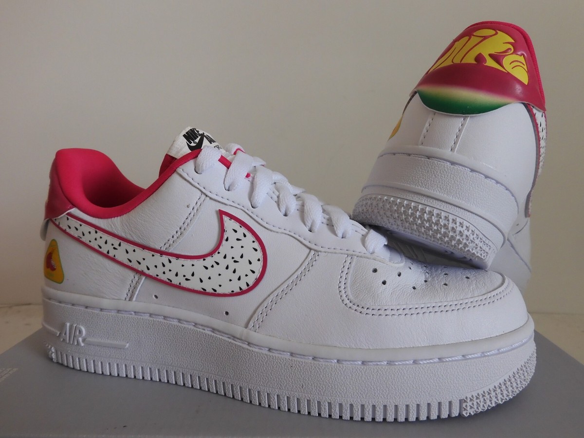 WMNS NIKE AIR FORCE 1 07 LX WHITE-WHITE-PINK PRIME SZ 5 [DV3809