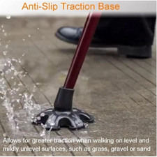 Cane Tip with 6 Support Rubber Foot for Walking Canes 3/4 Inch Shaft, Self-Stand
