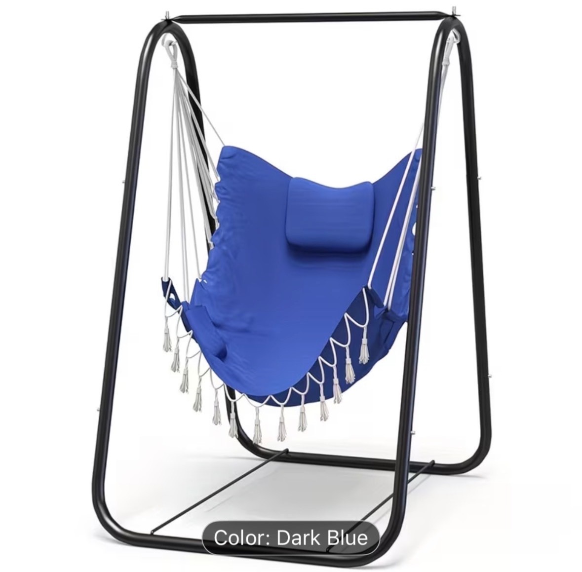 With Stand, Outdoor Patio Swing Chair With Frame, Sturdy Met