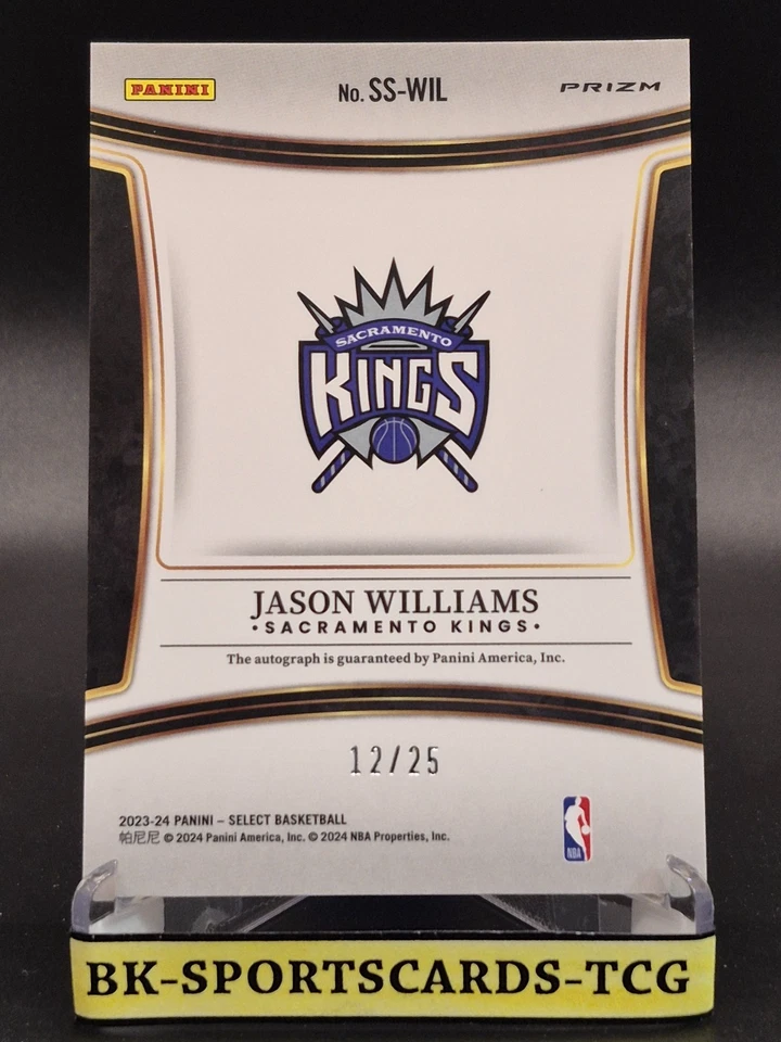 2023-24 Select Jason William Auto/25 Tie-Dye Prizm SSP Sacramento Kings SS-WIL Foto 2 de 2