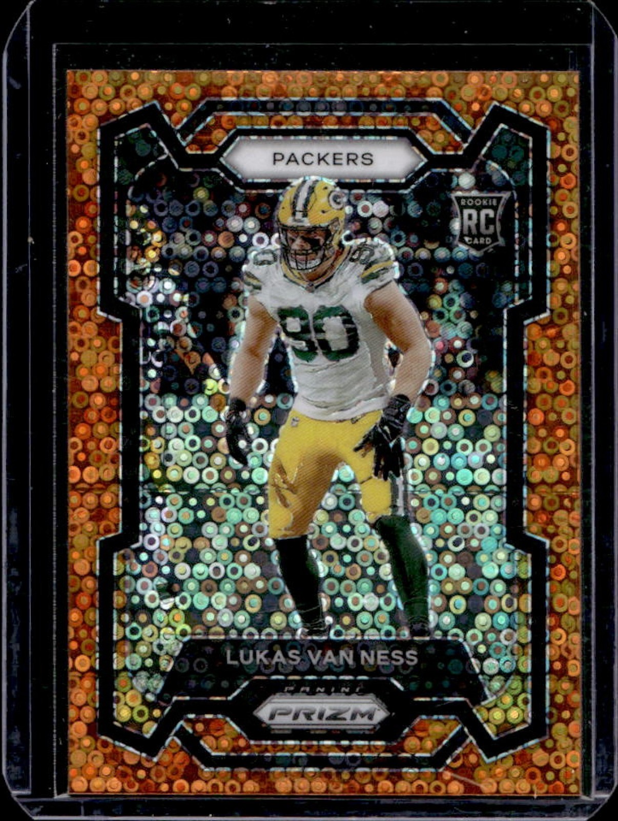 2023 Prizm Lukas Van Ness RC Orange Disco #336 Packers