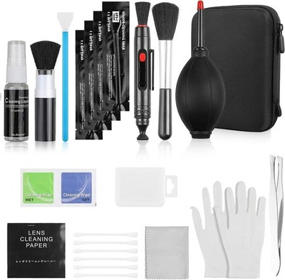 Kamera Reinigungset 14 Stück DSLR Objektiv Filter Handy Raketengebläse Lenspen