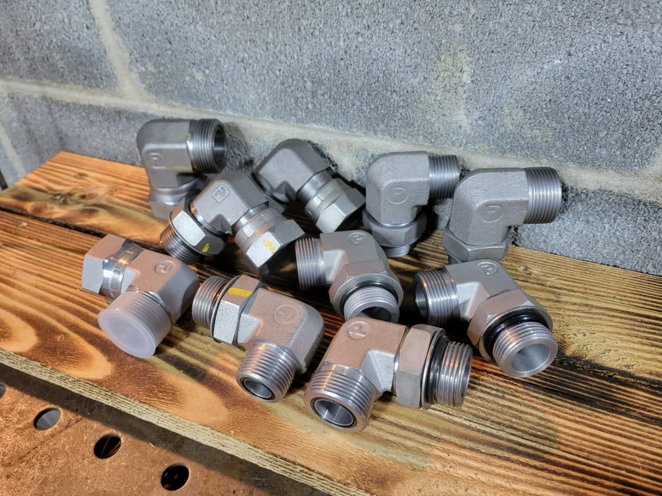 Гидравлические фитинги Parker, коленчатые фитинги 90°, фитинги высокого давления, открытая коробка, - Изображение 3 из 4