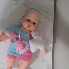 Baby Doll Soft Body with Blue Pink Outfit, Pacifier, Plush Toy