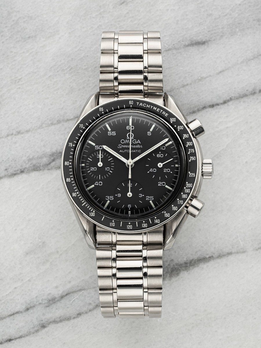 Vintage 1990s Omega Speedmaster Reduced 3510.50 Steel Auto Black