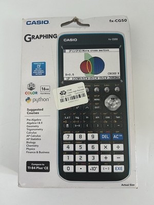 Casio PRIZM High-Resolution Python 3D Color Graphing Calculator Black (FX-CG50)