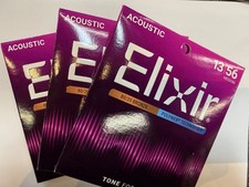 3 SETS Elixir Medium 13-56 Acoustic 80/20 Bro...
