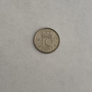 Netherlands 10 Cent Coin 1973 Free Shipping 
