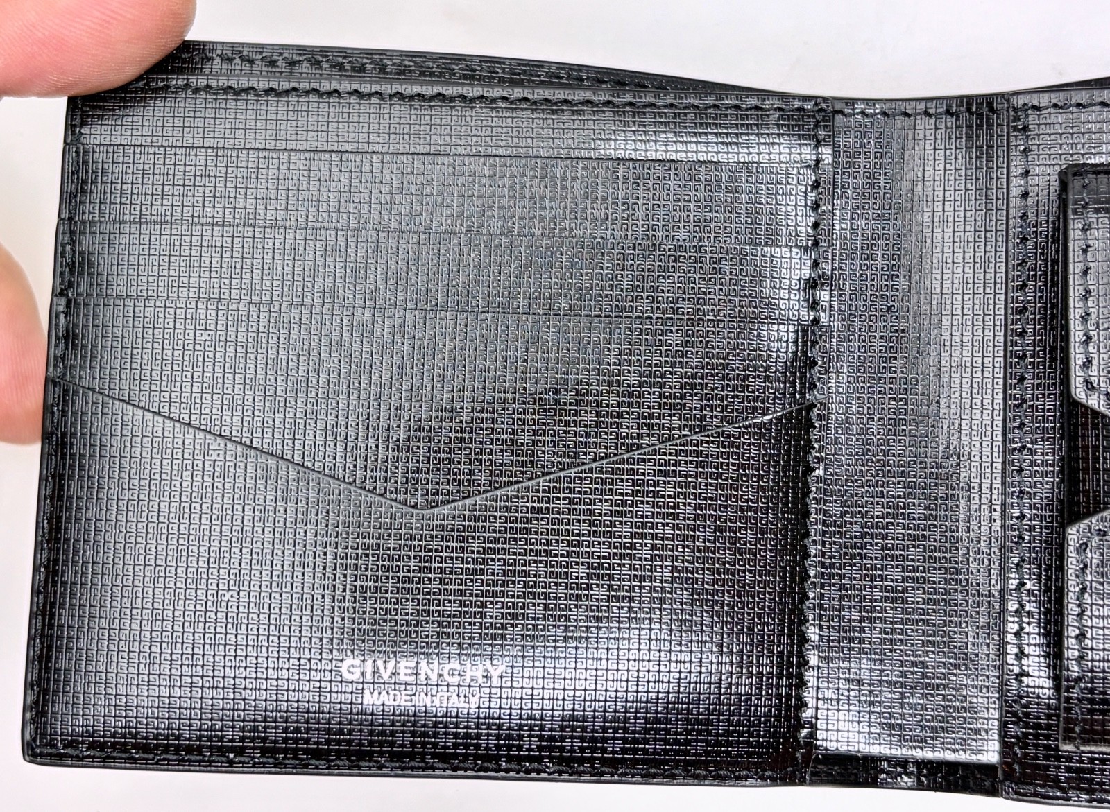 Givenchy Black Leather Billfold Wallet  Italy New  -  32119 image 4
