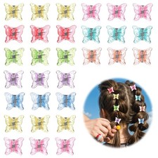 30Pcs Cute Mini Butterfly Hair Clips, Multi-color Mini Cute Hair Styling Acce...