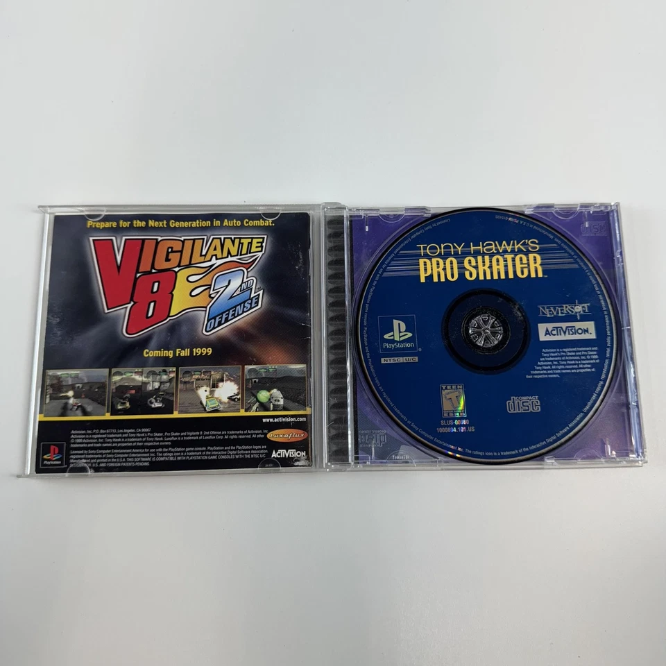 Vintage Tony Hawk's Pro Skater Sony PlayStation PS1 Video Game 1999 Activision - Image 3 of 4