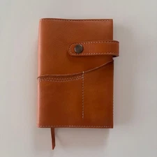 Leather A6 Notebook Cover Camel Handmade Used for Hobonichi & MD A6 WWB