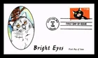DR JIM STAMPS US COVER BRIGHT EYES CAT FIRST DAY ISSUE HAND COLORED CACHET