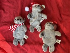 Coca-Cola Bean Bag Plush Gray Seal Collection w/ Tags Set of 3 - L K