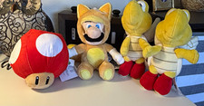 Nintendo Super Mario Plush Lot Cat Mario 1-Up Mushroom Koopa Paratroopa Small