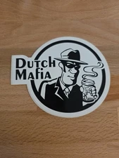 Dutch Bros Rare Sticker Dutch Mafia Coffee Black & White