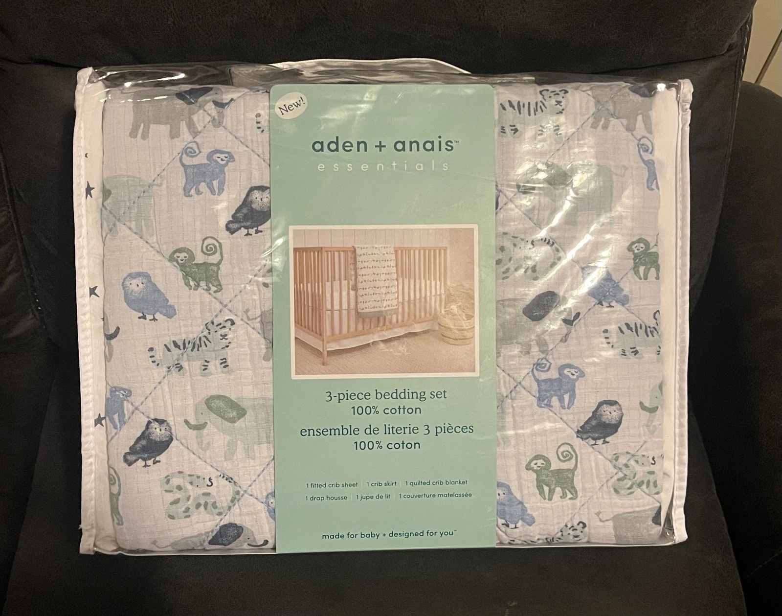 aden + anais Essentials 3-Piece Crib Bedding Set
Opens in a new window or tab
