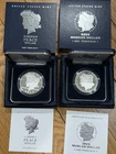 2024-S Morgan and Peace Silver Dollar Set of 2 Coins PROOF IN ORIGINAL BOX + COA