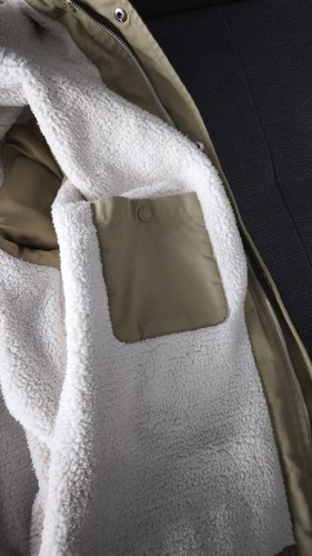 Adidas Winter Parka Jacke Beige Herren XL Neuwertig mit Kapuze - Bild 6 von 8