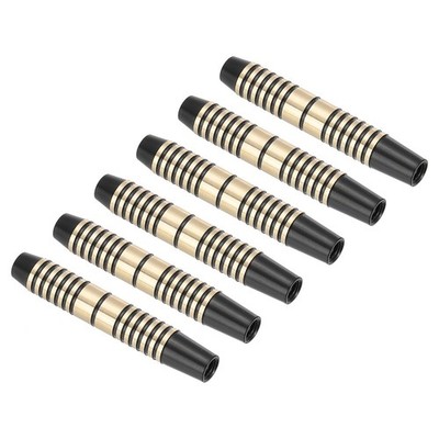 6 Stück 16 Gramm Kupfer Dart Ersatz Barrel,Schwarz Gold