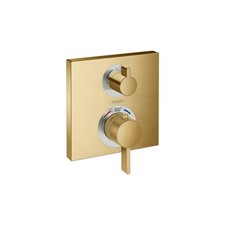 Hansgrohe 15712251 Ecostat Square Thermostatic Shower Valve Trim - Brushed Gold