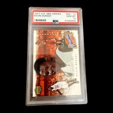 2007 Upper Deck NBA Heroes Kevin Durant Rookie Card RC KD-10 Gem Mint PSA 10. rookie card picture