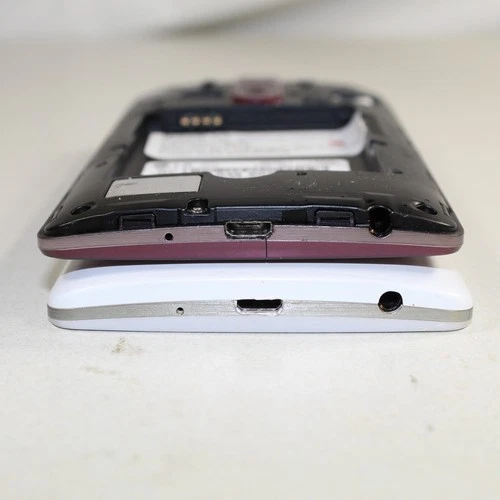 Lote de 2 teléfonos inteligentes LG G3 Vigor LS885 D725 AT&T de recuperación de chatarra dorada y plata Foto 3 de 3