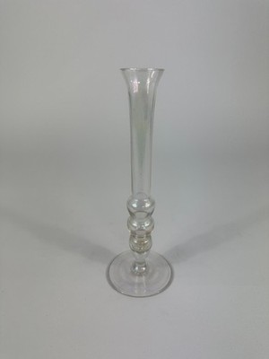 Antike Glas Vase Jean Beck Flöte irisierend Alt 23cm Design Art Déco Blumen