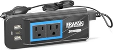 ERAYAK 200W Car USB C Fast Charger, 12V to 110V Power Inverter,  Lighter Adapter