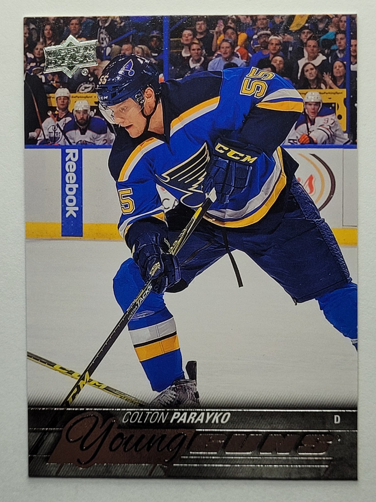 2015/16 UD SERIES 1 Colton Parayko RC YOUNG GUNS #235 - BLUES