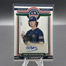 Cole Schoenwetter Auto 2022 Panini Stars & Stripes USA /499 Rookie