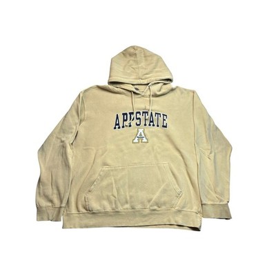 Appalachian State Mountaineers Hoodie Mens Large Yellow Pressbox App Pullover
