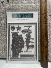 Concord And 9th Dies ~ HAPPY CARD FRAME ~ Made In USA