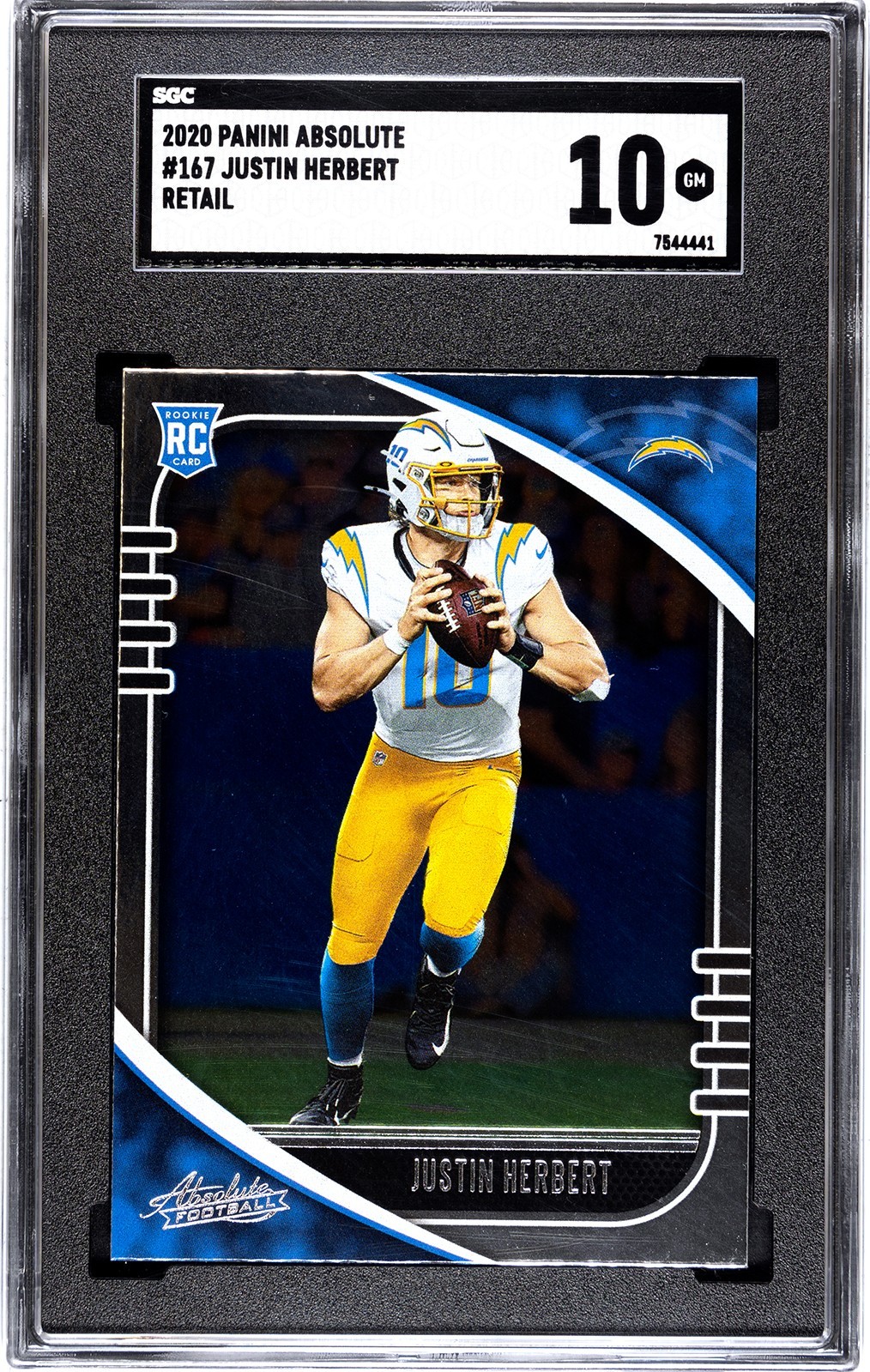 2020 Panini Absolute #167 Justin Herbert Retail SGC 10 GEM MINT RC