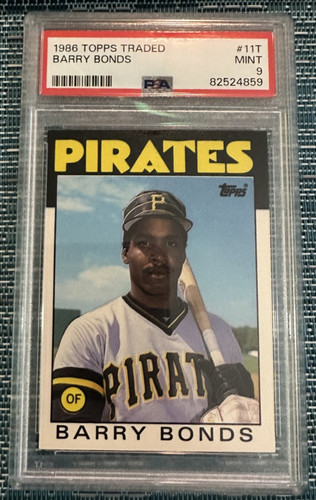 Barry Bonds 1986 Topps Traded Pirates Rookie Baseball Card #T11 PSA 9