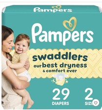 New 290 Pampers Swaddlers Dry Baby Diapers Size 2
