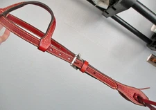 Basketweave stamped leather One Ear Ranch bridle headstall adjustable horse Size