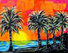 Original 14x11 Vibrant Seascape Acrylic Painting Signed Expressionist Canvas Art — photo 2