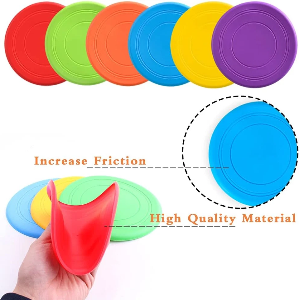 6 Pack Dog Flying Discs - Interactive, Soft Floating Saucer for Small, Medium Do - Image 3 of 4