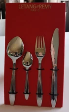 OLD SHOP DISPLAY WITH KNIFE FORK SPOONS LETANG REMY PARIS
