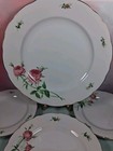 Set of 4 CHRISTINEHOLM Porcelain ROSE Pattern Dishes Dinner Bread Salad Plates — photo 2