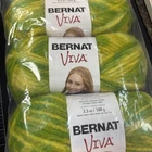 YARN Bernat Viva Chartreuse Green Yellow Super Bulky #6 Discontinued 3 SKEINS
