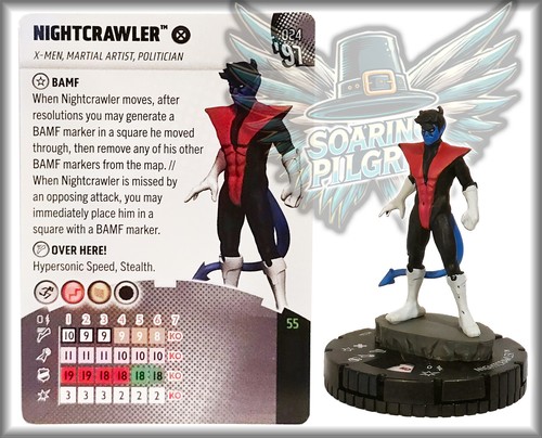 Marvel Heroclix  NIGHTCRAWLER - 024 - RARE  X-Men '97  Set